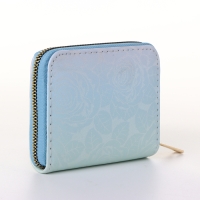 Кошелёк женский на молнии, цвет голубой