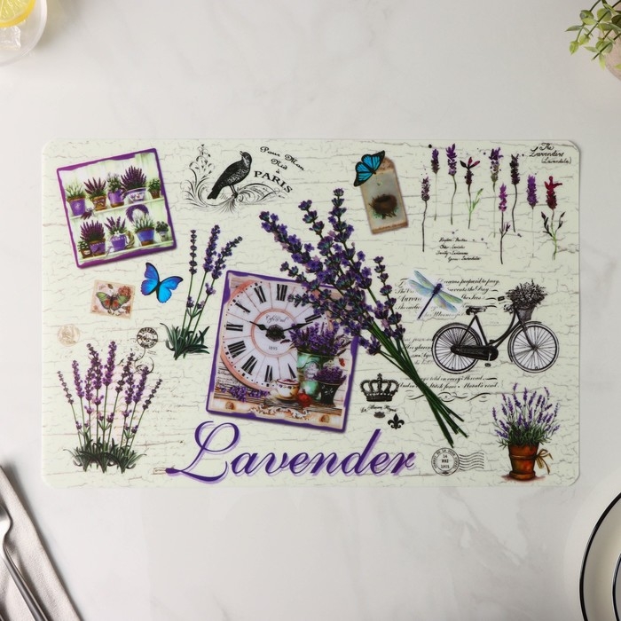 Салфетка сервировочная на стол Доляна &laquo;Лаванда&raquo;, 42&times;29 см