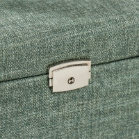 Шкатулка кожзам для украшений сундук "Зелёная" комбинированная 23,5х16,5х14,5 см