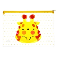 Папка на молнии "Мордашки" А4, МИКС