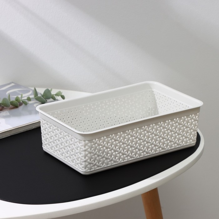 Корзинка универсальная Wenge, 2,25 л, 25,7&times;15,8&times;8 см, цвет светло-серый