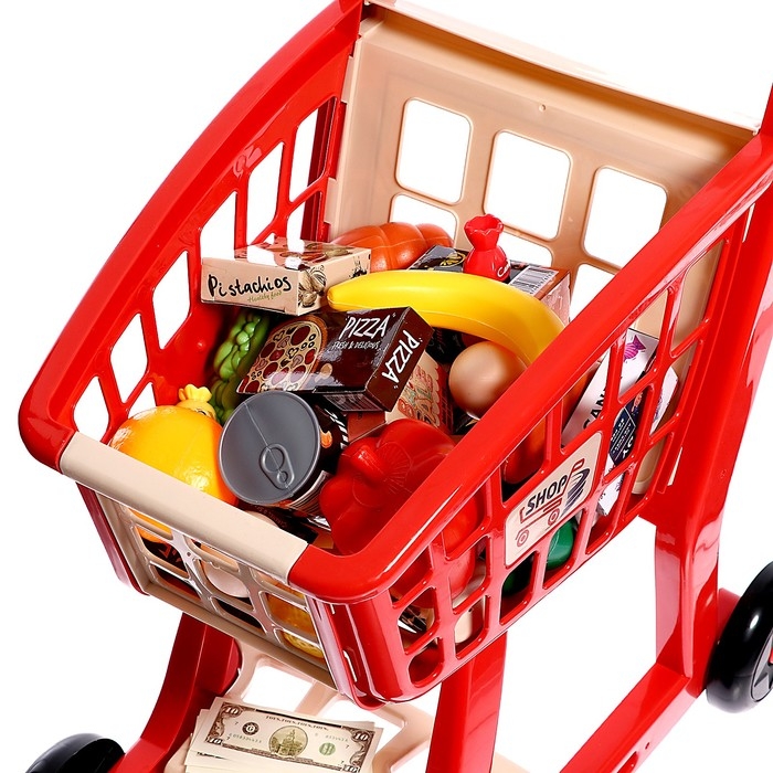 Продуктовая тележка &laquo;Шопинг&raquo; с продуктами, 42 предмета