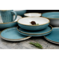 Тарелка пирожковая Magistro &laquo;Церера&raquo;, d=18 см, фарфор, голубой