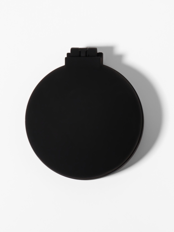 Расчёска массажная &laquo;Классика&raquo;, складная, с зеркалом, 7&times;2.5 см, матовая, чёрная