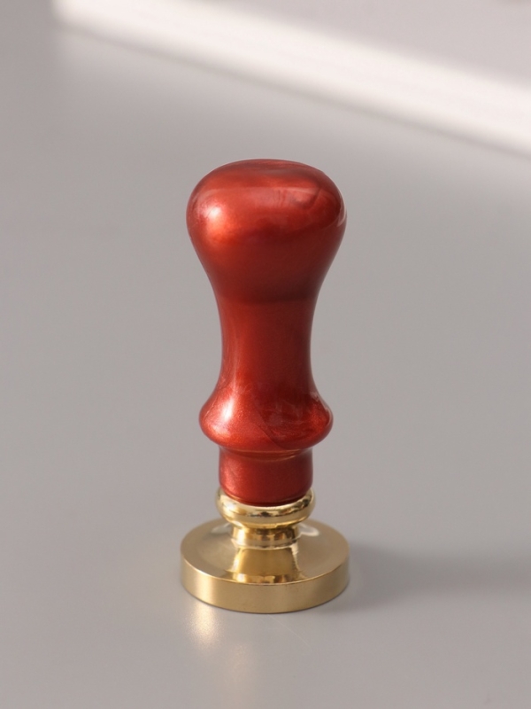 Печать для сургуча с пластиковой ручкой "Классика цифра 2" 2,5х2,5х6,3 см