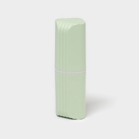 Футляр для зубной щётки и пасты &laquo;Рельеф&raquo;, пластик, 7&times;7&times;20,5 см, фисташковый