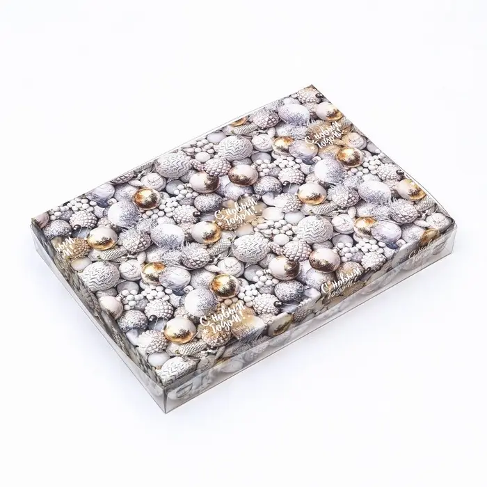 Коробка для печенья, &laquo;Новогодние игрушки&raquo;, 22&times;15&times;3 см, Новый год