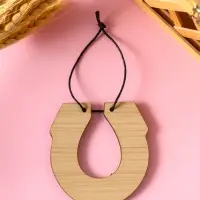 Подкова "На счастье и удачу",7х7см, береста