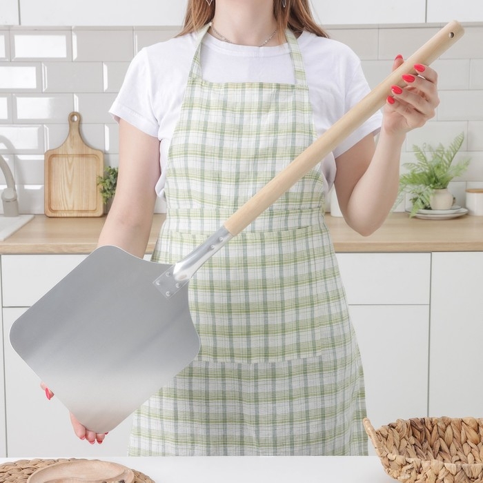 Лопата для пиццы из нержавеющей стали &laquo;Общепит&raquo;, 83&times;23&times;2 см, полотно 23&times;26 см, толщина 1,5 мм