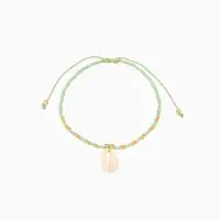 Браслет "Виколия" длина 16 см, цв. бирюзовый, золотистый