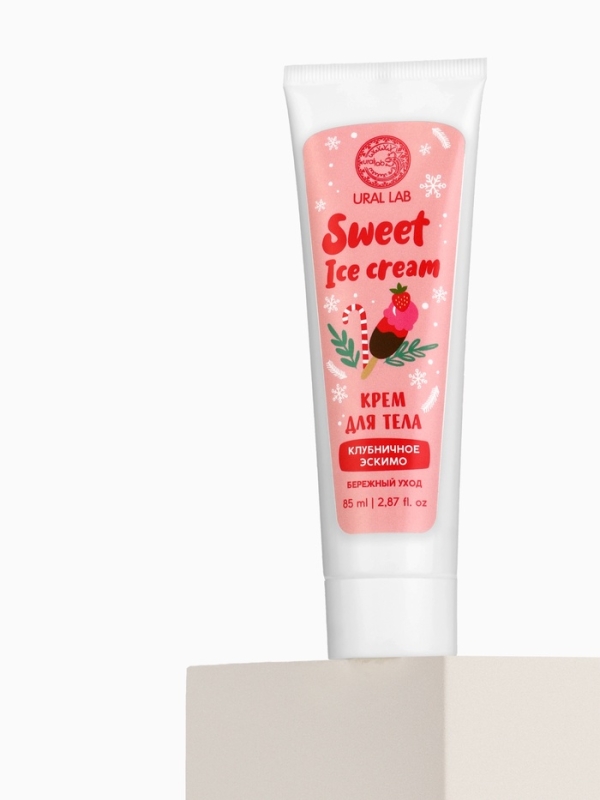 Крем для тела Sweet ice-cream, 85 мл, клубничное эскимо