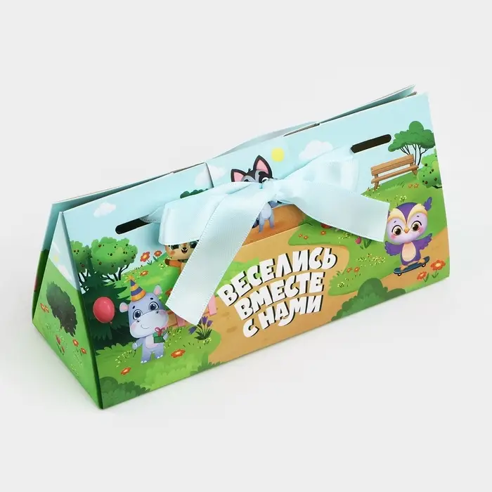 Коробка подарочная &laquo;Зверята&raquo;, 20 х 9.5 х 7.5 см