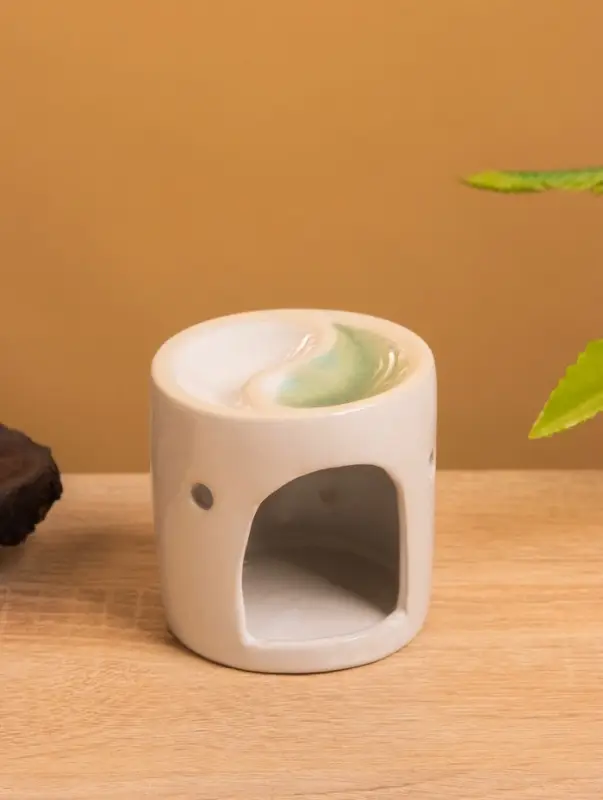 Аромалампа керамика, цв. молочный, 6,5х6,5х7 см