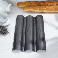 Форма для выпечки перфорированная Доляна &laquo;Хлеб. Багет&raquo;, 38&times;23,5&times;2,5 см, антипригарное покрытие