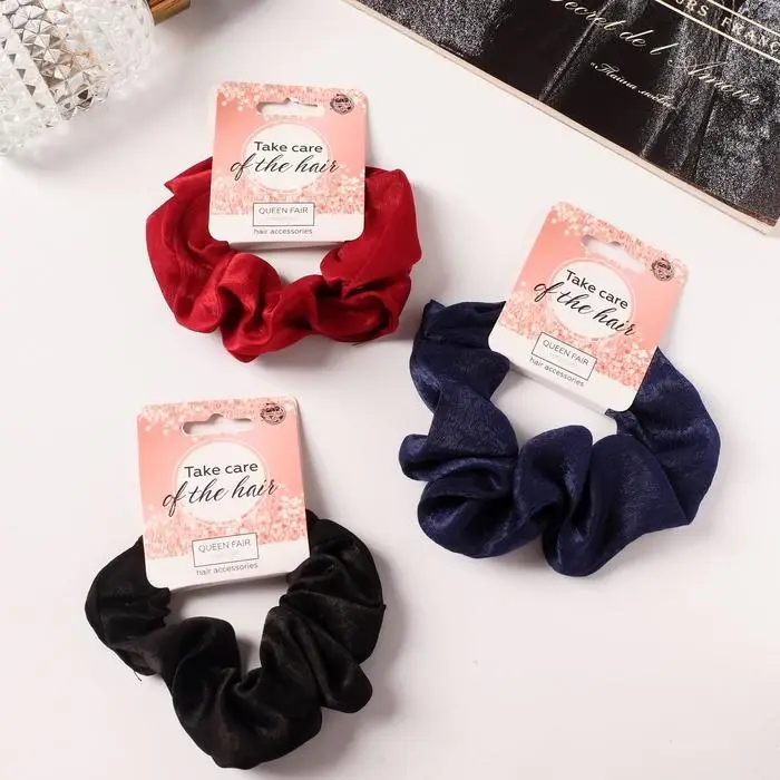 Резинка для волос "Орбита" классика однотон, 10 см, микс