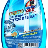 Mister Dez PROFESSIONAL Средство для мытья стекол и зеркал с ароматом дыни, на спиртовой основе без