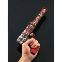 Набор сувенирное оружие &laquo;Красный с золотом&raquo;, автомат, пистолет с глушителем, нож-штык, 3 шт