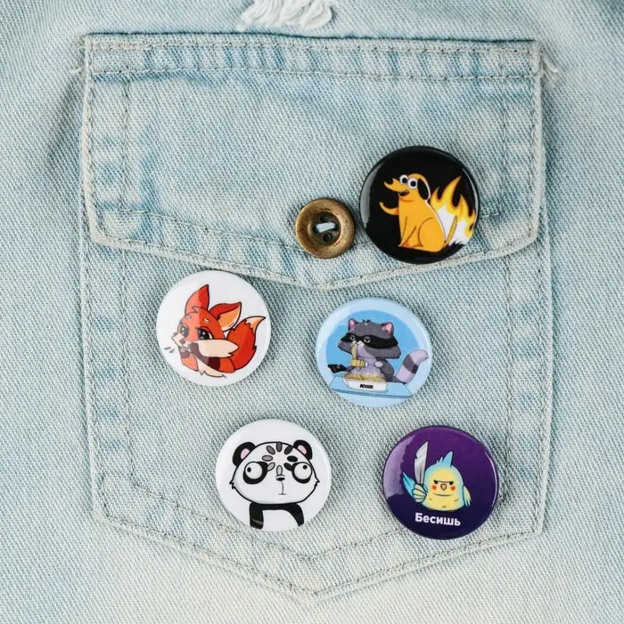 Значок металлический , закатной &laquo;Треш персонажи&raquo;, 25 мм, МИКС