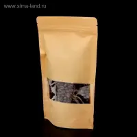 Пакет Zip - lock Крафт с прямоугольным окном 16&times;26 см