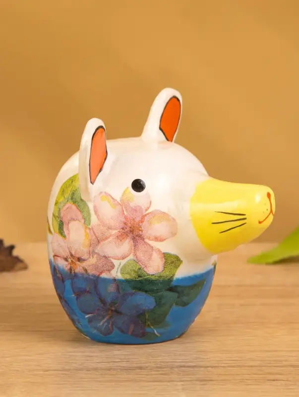 Деревянная кукла кокеши "Мышка" 7х8,5х8 см