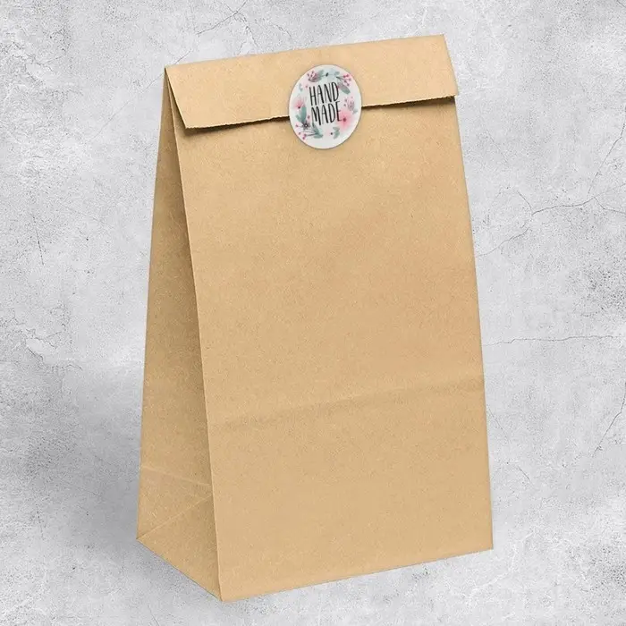 Наклейки для бизнеса &laquo;Своими руками&raquo;, белые, 50 шт, 4 х 4 см