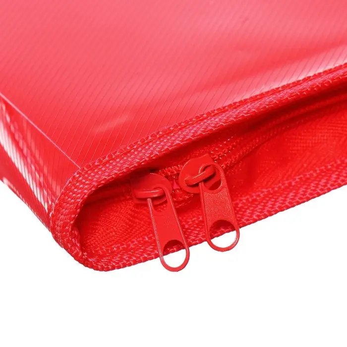 Папка с ручками А4, 325 х 240 х 25 мм, молния вокруг, пластиковая, "Офис"