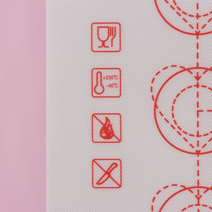 Армированный коврик для выпечки макаронс Доляна &laquo;Макарон&raquo;, силикон, 29,3&times;26 см