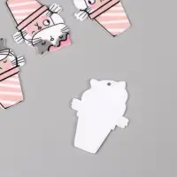 Декор для творчества акрил "Два кота в стаканчике" 3,9х2,9х0,2 см