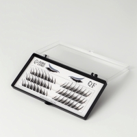 Ресницы накладные пучки СТРЕЛКА 10/12/14мм нейлон черный п/короб QF