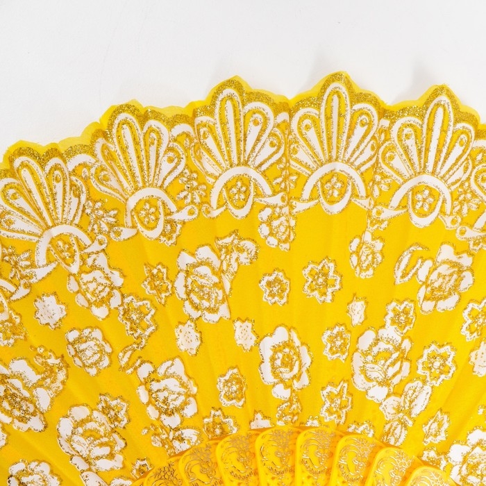 Веер пластик "Цветочная полоса" МИКС 23 см