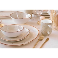 Набор тарелок фарфоровых обеденных Magistro Mediterana, 2 предмета: 26&times;24,5 см, цвет бежевый