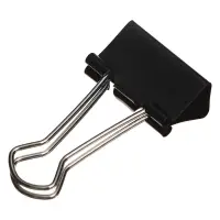 Набор зажимов для бумаг Calligrata, чёрные, 19 мм, 12 штук, в картонной коробке