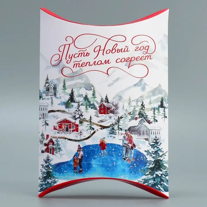 Коробка новогодняя складная фигурная &laquo;Пусть Новый год теплом согреет&raquo;, 19 х 14 х 4 см