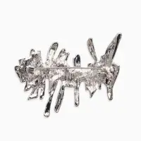 Брошь корейский стиль "Столоктиты" цвет серебро