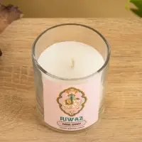 Свеча ароматическая в стекле  "Роза" соевый воск 120гр