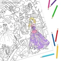 Раскраска - гигант для девочек &laquo;Путешествие в волшебную страну&raquo;, 59 &times; 84 см