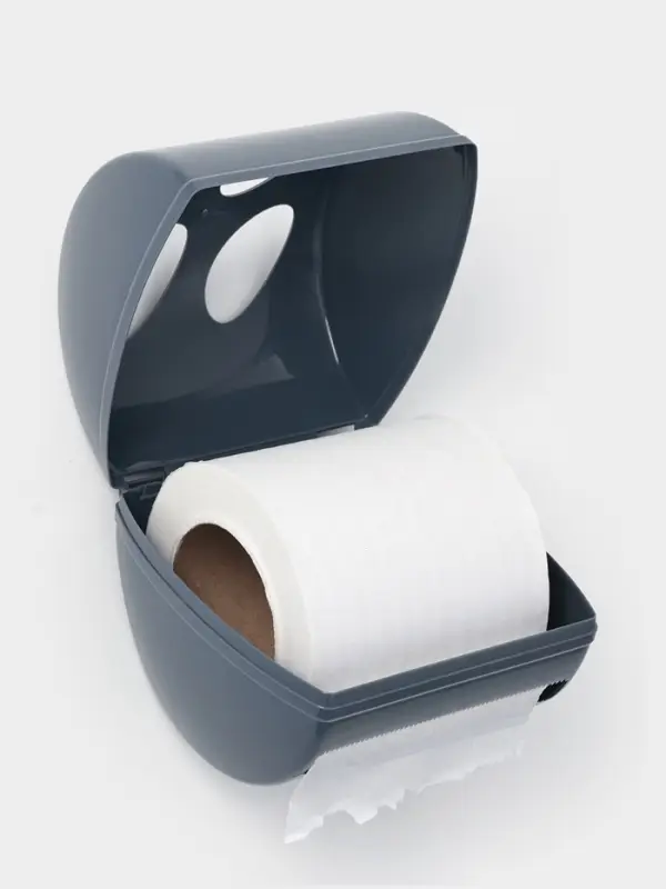 Держатель для туалетной бумаги 13,4х13х12,4см, "Light" цвет космический серый