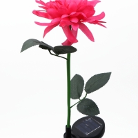 Штекер с подсветкой "Цветок" красный, 14х9см/70см, теплое свечение