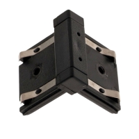 Коннектор угловой для шинопровода вертикикальный, серия "Flat", черный