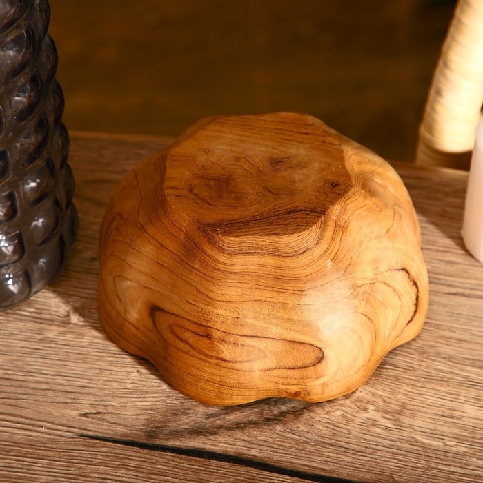 Салатник 17х17х8 см, тиковое дерево