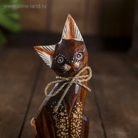 Сувенирный набор "Коричневые кошечки" дерево (высота 20,15,12 см)
