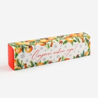 Коробка для конфет, кондитерская упаковка, 5 ячеек, &laquo;Новогодняя ботаника&raquo;, 5 х 21 х 3.3 см, Новый год