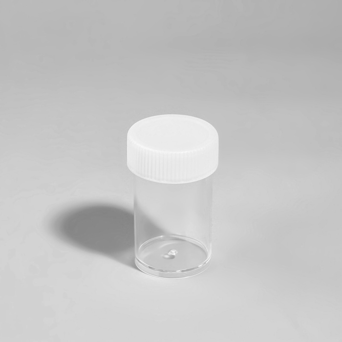 Баночка для хранения, 20 мл, белая, прозрачная