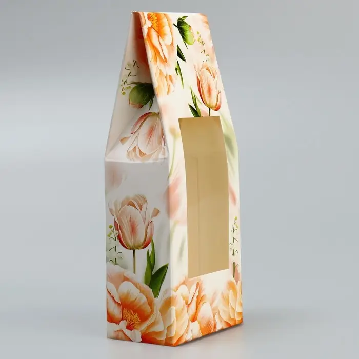 Коробка складная &laquo;Тюльпаны&raquo;, 5.7 х 14.5 х 3.5 см