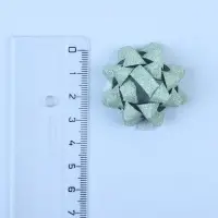 Бант - звезда №3.5, фасовка 8 шт., с блестками, МИКС