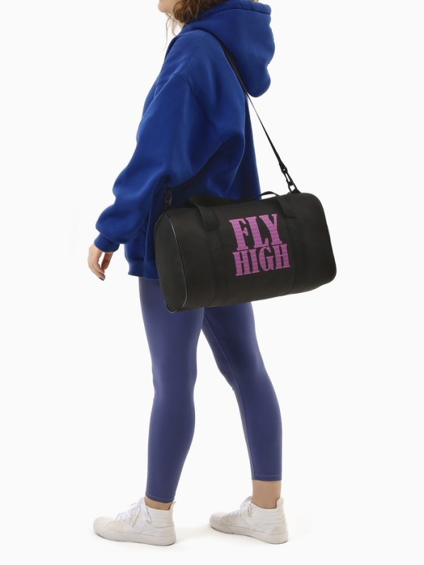 Сумка спортивная женская, TEXTURA, маленький размер, цвет чёрный