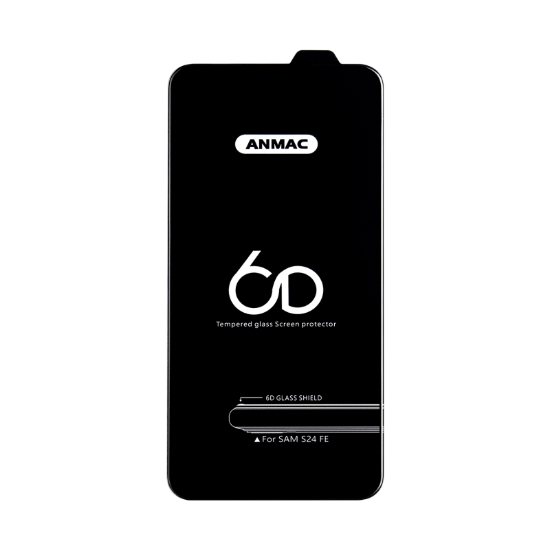 Защитное стекло Sam S24 FE Anmac 6D Black без упаковки Арт.1137548 (10 шт./уп.)