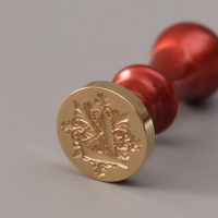 Печать для сургуча с пластиковой ручкой "Буква L на вензеле" 2,5х2,5х6,3 см