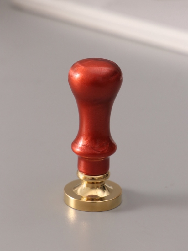 Печать для сургуча с пластиковой ручкой "Венок с буквой X" 2,5х2,5х6,3 см