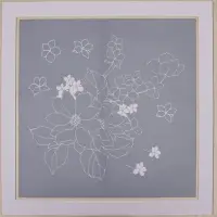 Пленка для цветов матовая, &laquo;Цветы с каймой&raquo;, 58&times;58 см, розовый